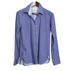 Ted Baker Endurance Men's 15.5 Slim Fit Purple Geometric Casual Button Up Work